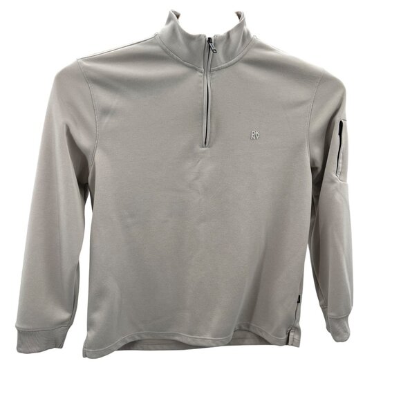DKNY Mens Gray Quarter-Zip Pullover Sweatshirt XL - Picture 1 of 4